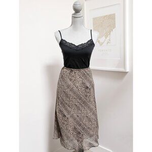 Animal Print Striped Midi Skirt 🐆 CAROLL REED